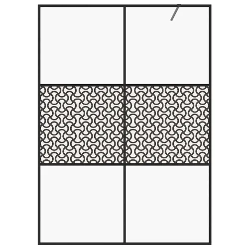 Pregrada za tuširanje s prozirnim staklom ESG 140 x 195 cm crna - Crna 140 x 195 cm Uzorak Cijena
