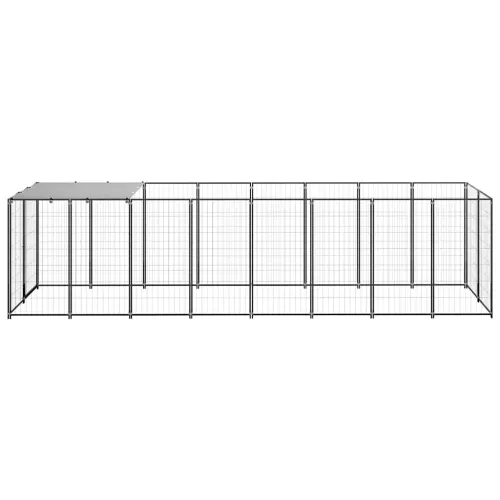 Kavez za pse crni 4,84 m² čelični - Crna 440 x 110 x 110 cm Cijena