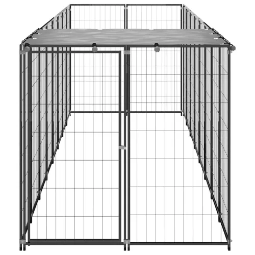 Kavez za pse crni 4,84 m² čelični - Crna 440 x 110 x 110 cm Cijena