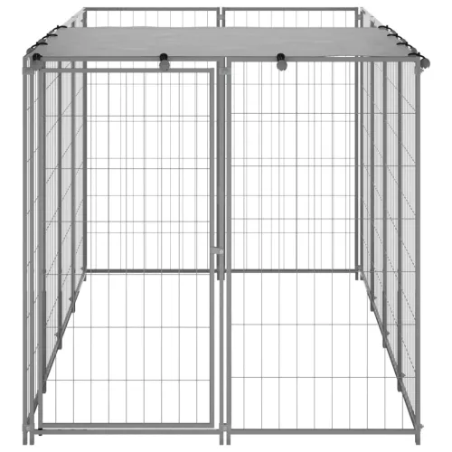 Kavez za pse srebrni 2,42 m² čelični - Srebrno 220 x 110 x 110 cm Cijena