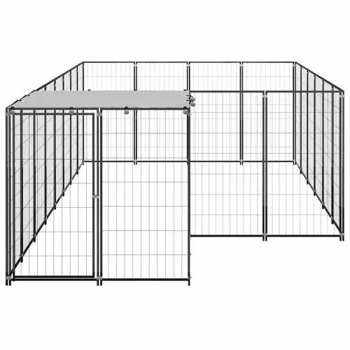 Kavez za pse crni 8,47 m² čelični - Crna 8.47 m² 1 Cijena