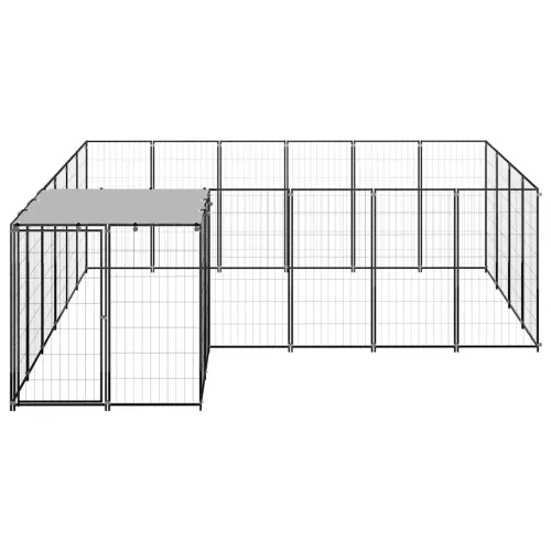 Kavez za pse crni 8,47 m² čelični - Crna 8.47 m² Cijena
