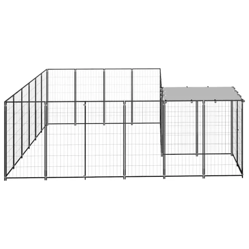 Kavez za pse crni 8,47 m² čelični - Crna 8.47 m² Cijena