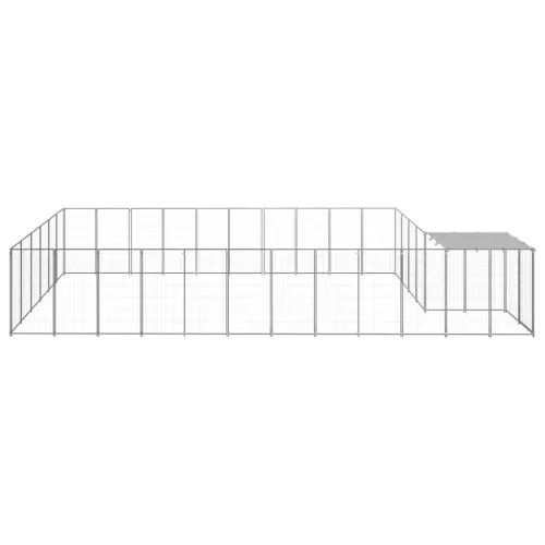 Kavez za pse srebrni 19,36 m² čelični - Srebrno 19.36 m² 1 Cijena