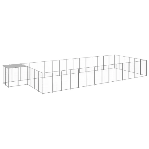 Kavez za pse srebrni 26,62 m² čelični - Srebrno 26.62 m² 1 Cijena