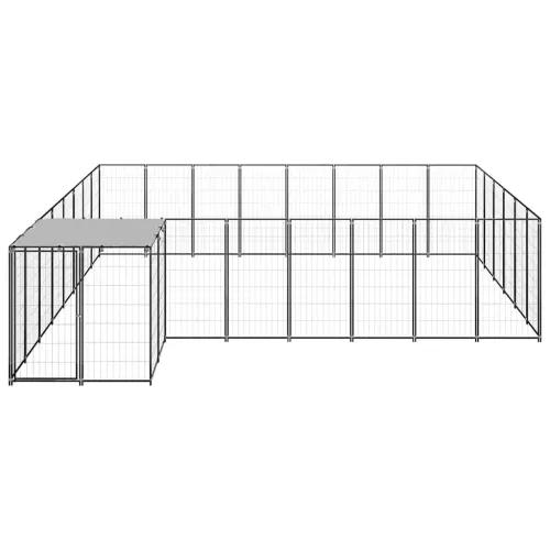 Kavez za pse crni 15,73 m² čelični - Crna 15.73 m² 1 Cijena