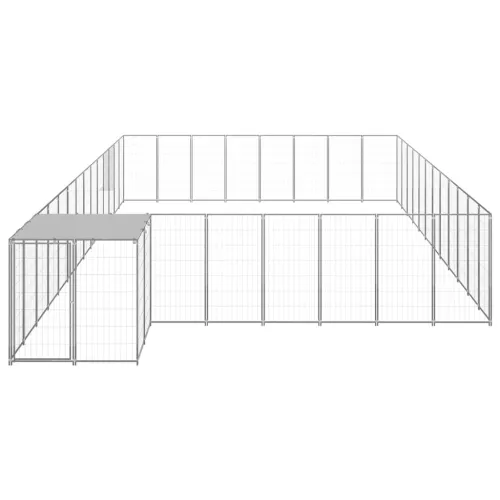 Kavez za pse srebrni 30,25 m² čelični &nbsp; - Srebrno 30.25 m² 1 Srebrno Cijena