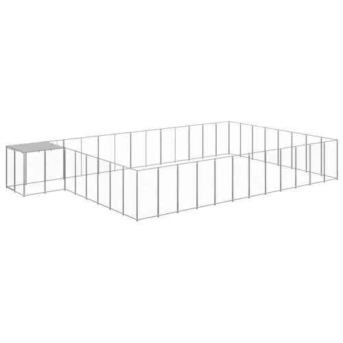 Kavez za pse srebrni 30,25 m² čelični &nbsp; - Srebrno 30.25 m² 1 Srebrno Cijena