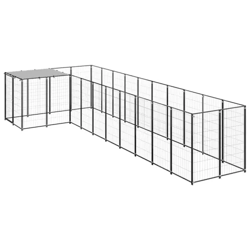 Kavez za pse crni 7,26 m² čelični - Crna 7.26 m² 1 Crna Cijena