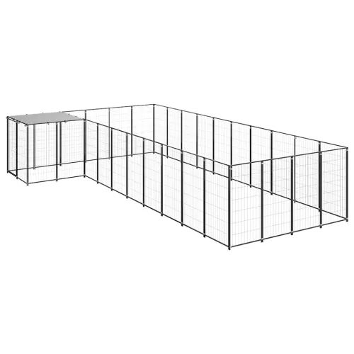 Kavez za pse crni 13,31 m² čelični - Crna 13.31 m² 1 Cijena