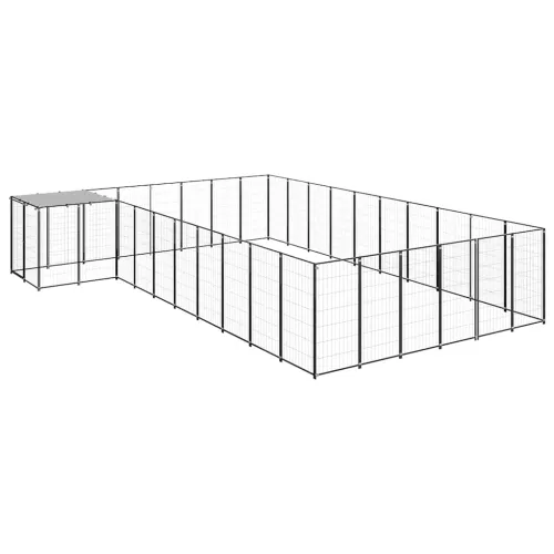 Kavez za pse crni 19,36 m² čelični - Crna 19.36 m² 1 Cijena
