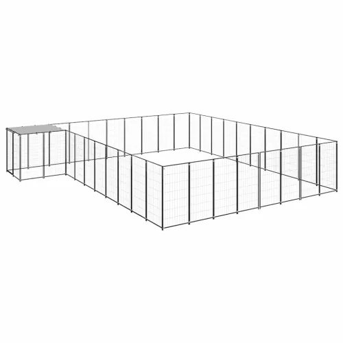 Kavez za pse crni 25,41 m² čelični - Crna 25.41 m² 1 Cijena