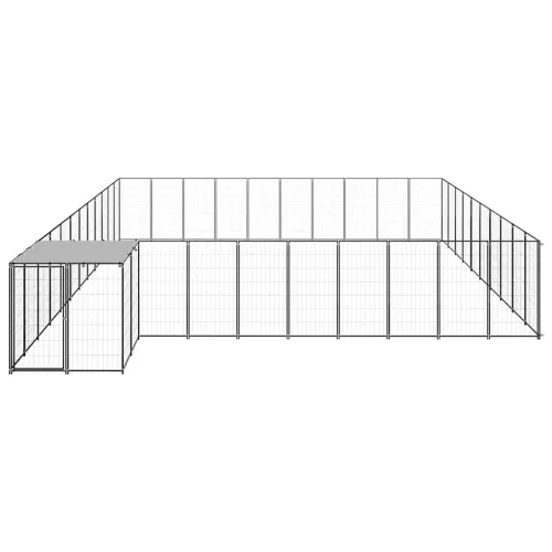 Kavez za pse crni 31,46 m² čelični - Crna 31.46 m² Cijena