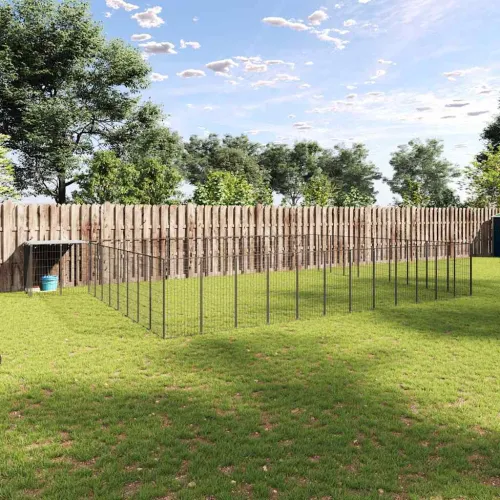 Kavez za pse crni 37,51 m² čelični - Crna 37.51 m² 1 Cijena