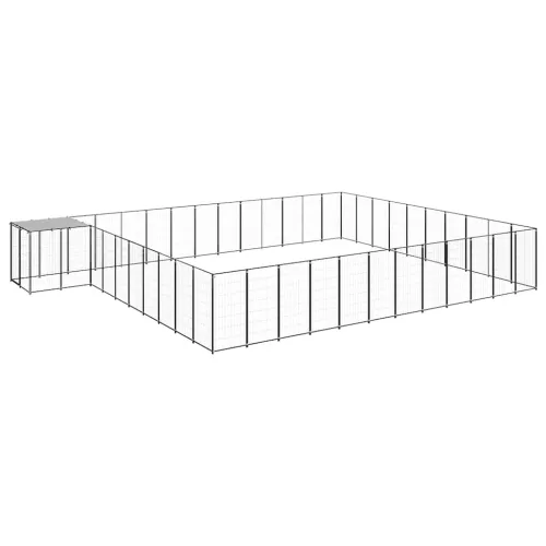 Kavez za pse crni 37,51 m² čelični - Crna 37.51 m² 1 Cijena