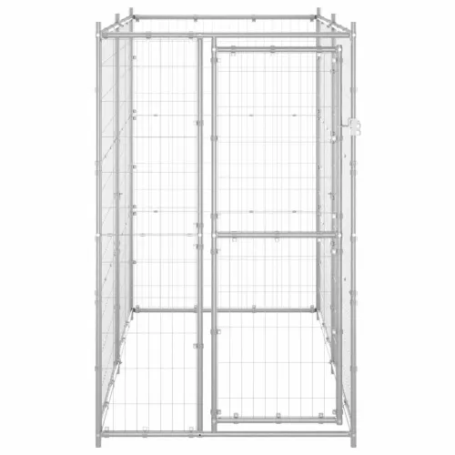 Vanjski kavez za pse od pocinčanog čelika 110 x 220 x 180 cm - Srebrno 110 x 220 x 180 cm 1 Ne Cijena