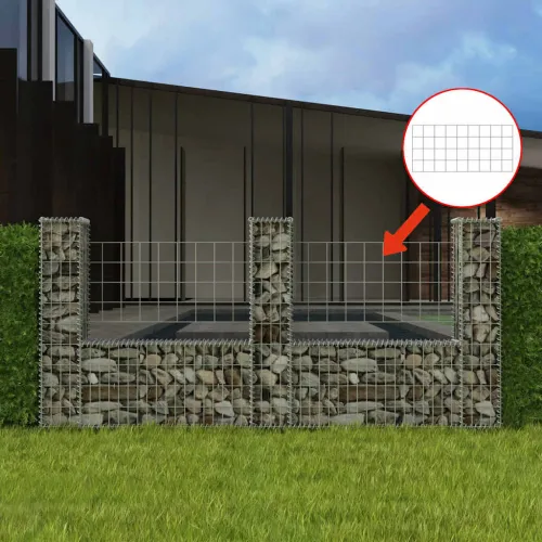 Gabion - Gabion ograde - Gabionska košara U-oblika od pocinčanog čelika 240 x 20 x 100 cm - 240 x 20 x 100 cm 1 Cijena