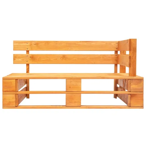 Kutna vrtna sofa od paleta boja meda od impregnirane borovine - Siva 1 kutna sofa boja meda Cijena