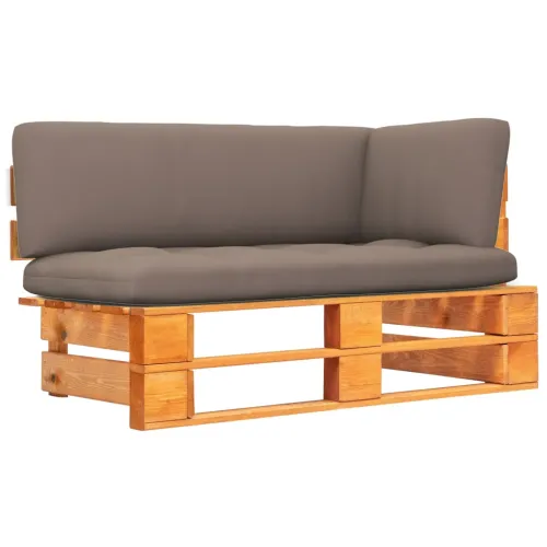 Kutna vrtna sofa od paleta boja meda od impregnirane borovine - Sivo-smeđa boja meda kutna sofa Cijena