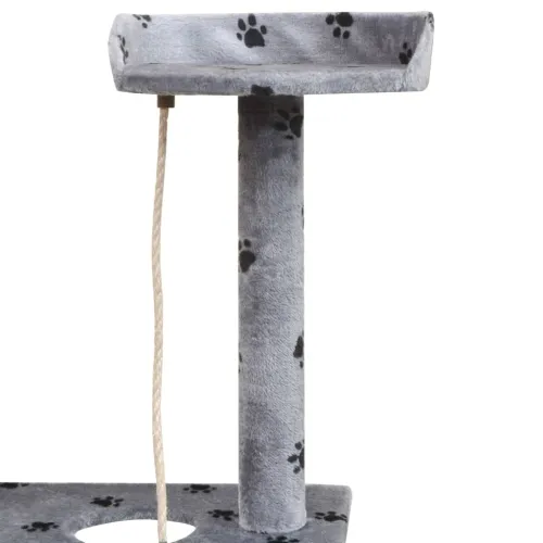 Penjalica Grebalica za Mačke sa Stupovima od Sisala 150 cm Siva s Otiskom Šapa - Siva s otiskom šapa 97 x 40 x 150 cm Cijena