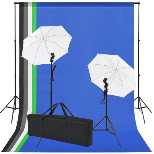 Oprema za Foto Studio: 5 Raznobojnih Pozadina i 2 Kišobrana - 24 w Cijena
