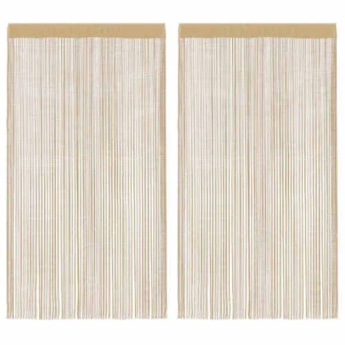 Končane Zavjese 2 kom 140x250 cm Bež - Bež 140 cm Cijena