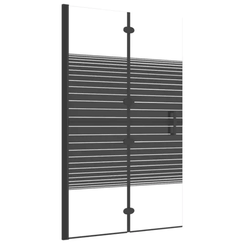 Sklopiva pregrada za tuš ESG 80 x 140 cm crna - 80 x 140 cm Cijena
