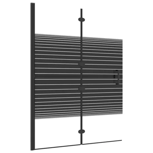 Sklopiva pregrada za tuš ESG 100 x 140 cm crna - 100 x 140 cm Cijena