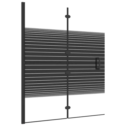 Sklopiva pregrada za tuš ESG 120 x 140 cm crna - 120 x 140 cm Cijena