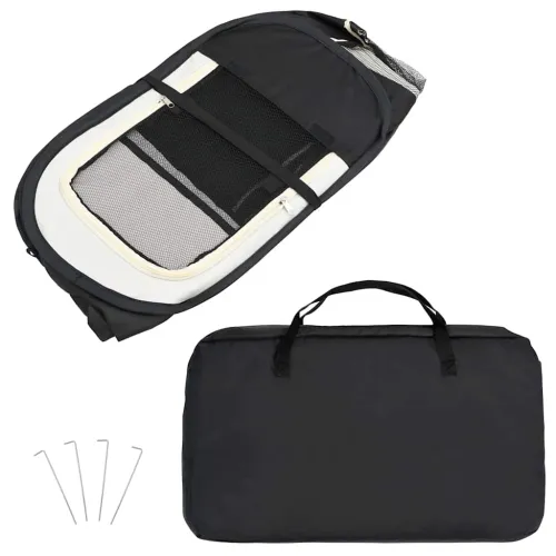 Sklopiva ogradica za pse s torbom za nošenje crna 90x90x58 cm - Crna 90 x 90 x 58 cm Cijena