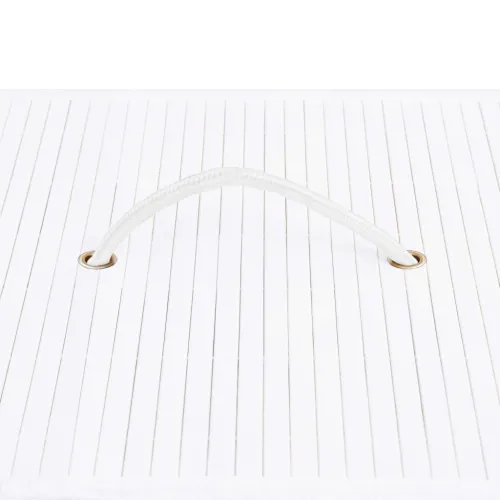 Košara za rublje od bambusa s 2 odjeljka bijela 100 L - Bijela 52 x 32 x 62.5 cm Cijena