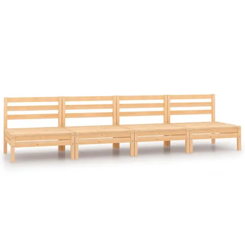 Srednje vrtne sofe 4 kom od masivne borovine - Prirodna 1 Srednja sofa (4 kom) Cijena