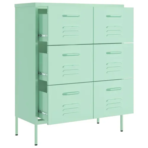 Ladičar boja mente 80 x 35 x 101,5 cm čelični - Menta 1 1 Cijena