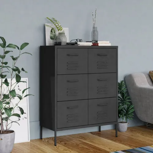 Ladičar antracit 80 x 35 x 101,5 cm čelični - Antracit 1 1 Cijena