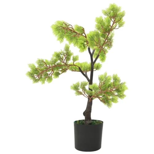 Umjetni bonsai čempres s posudom 60 cm zeleni - Crna i zelena 60 cm Cijena
