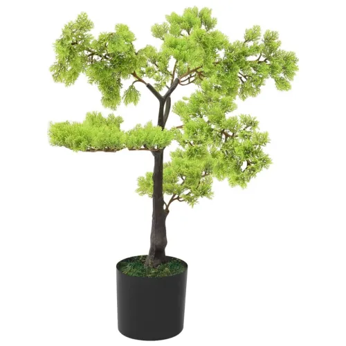 Umjetni bonsai čempres s posudom 60 cm zeleni - Crna i zelena 60 cm Cijena