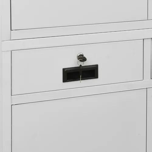Uredski ormarić svjetlosivi 90 x 40 x 180 cm čelični - Svjetlosiva 1 1 Cijena