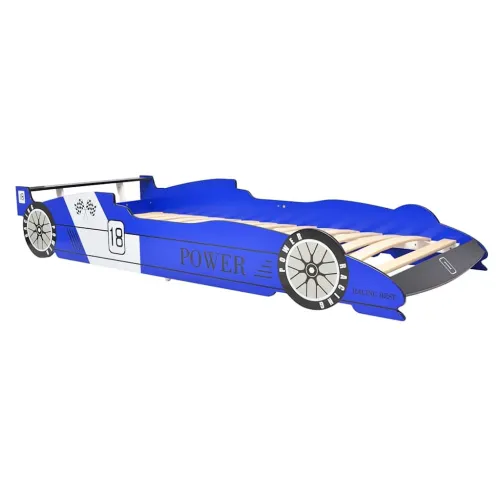 Dječji krevet trkaći auto 90 x 200 cm plavi - Plava Cijena