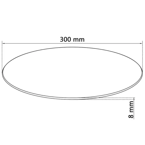Stolna Ploča od Kaljenog Stakla Okrugla 300 mm - Crna Ø 30 cm Cijena