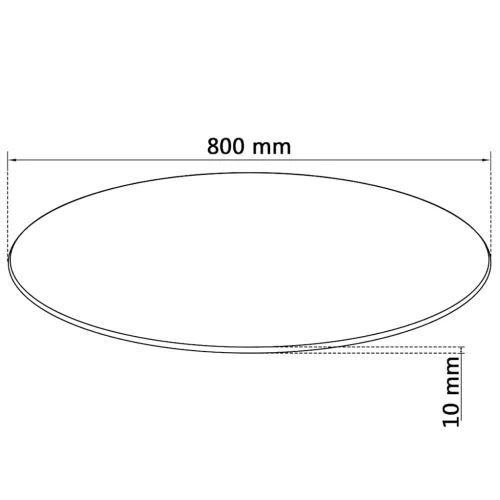 Stolna Ploča od Kaljenog Stakla Okrugla 800 mm - Crna Ø 80 cm Cijena