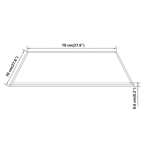 Stolna Ploča od Kaljenog Stakla Pravokutna 700x700 mm - Crna 70 x 70 cm Cijena