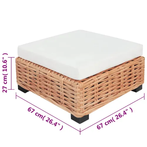 27-dijelna garnitura od prirodnog ratana - 3x kutna + 3x srednja + tabure + stol Cijena