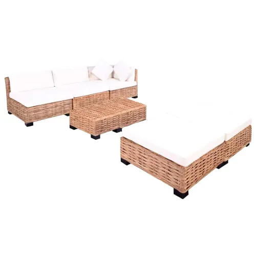 Sofa Set 18 kom Prirodni Ratan - kutna + 2x srednja + 2x tabure + 2x stol Cijena