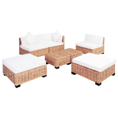 Sofa Set 18 kom Prirodni Ratan - kutna + 2x srednja + 2x tabure + 2x stol Cijena