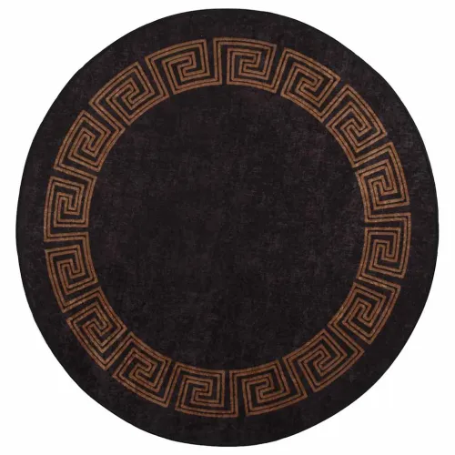 Perivi tepih φ 120 cm crno-zlatni - Crna Ø 120 cm Cijena