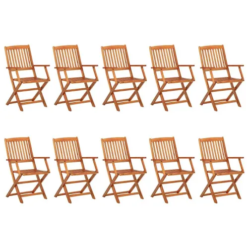 Vrtna garnitura - 11-dijelni vrtni blagovaonski set 280x90x75 cm bagremovog drva - S naslonom za ruke Ovalno 10 Cijena