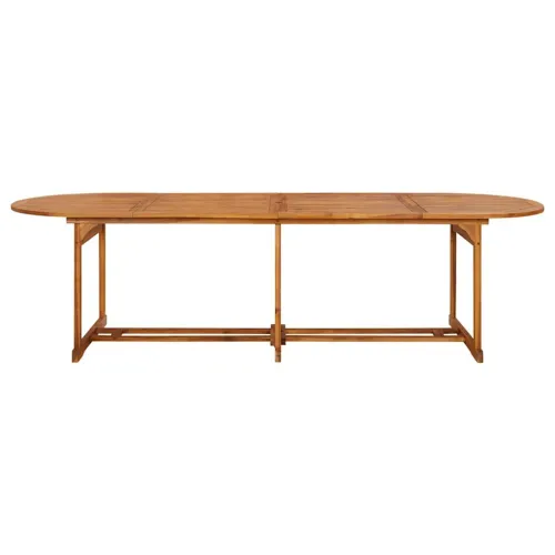 Vrtna garnitura - 11-dijelni vrtni blagovaonski set 280x90x75 cm bagremovog drva - S naslonom za ruke Ovalno 10 Cijena