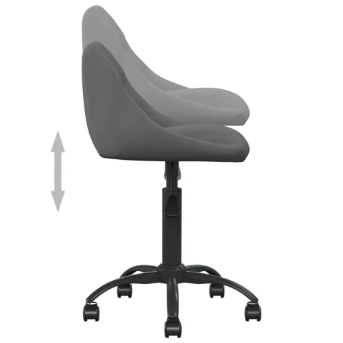 Radna stolica - Uredska stolica tamnosiva baršunasta - Tamno siva 1 Cijena
