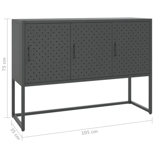 Komoda antracit 105 x 35 x 75 cm čelična - Antracit 1 105 cm Cijena
