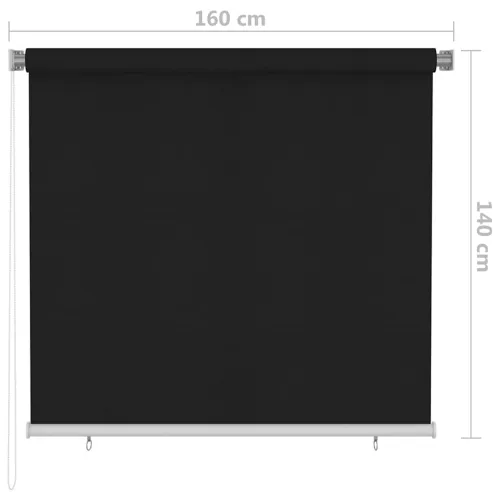 Vanjska rolo zavjesa 165 (Š) x 140 (V) cm Crna - Crna 160 x 140 cm Cijena